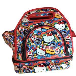 Hello Kitty School Work Insulated Lunch Tote Bag Red